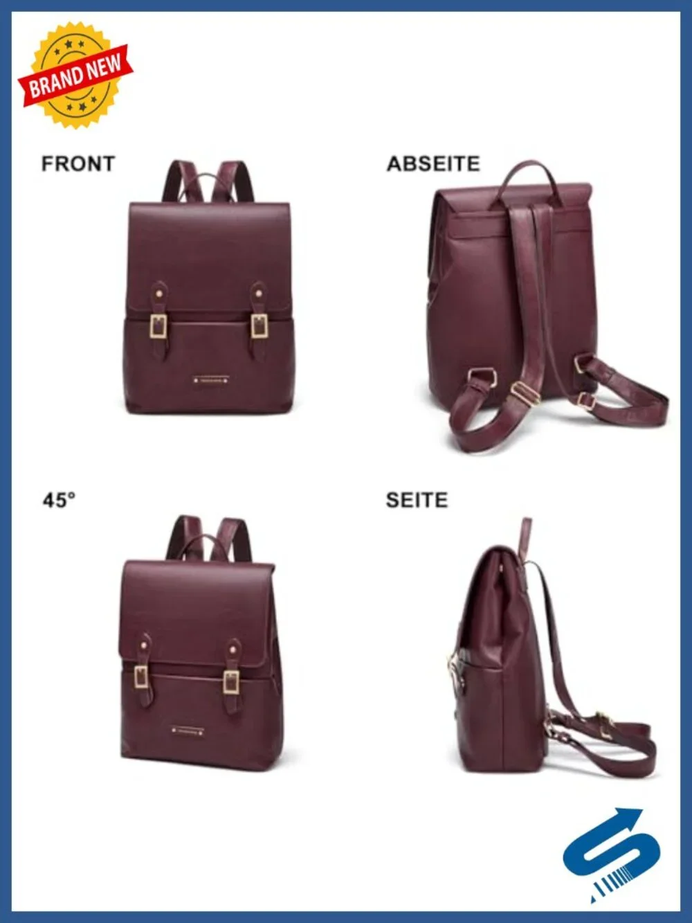 Genuine Leather Backpack Purse Fashion Convertible Travel Daypack